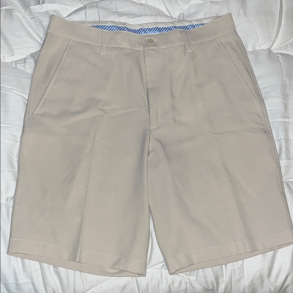 FootJoy Men's Beige Flat Front Shorts